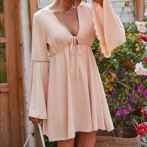 SHEIN Bell Sleeve Dress